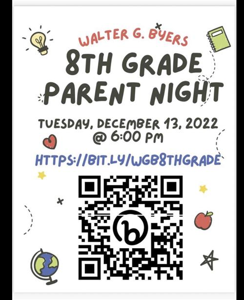 8th grade parent night flyer